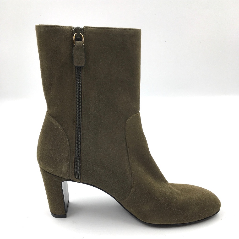 Stuart Weitzman "Vida" suede ankle booties color Truffle Size 8 - Picture 8 of 9